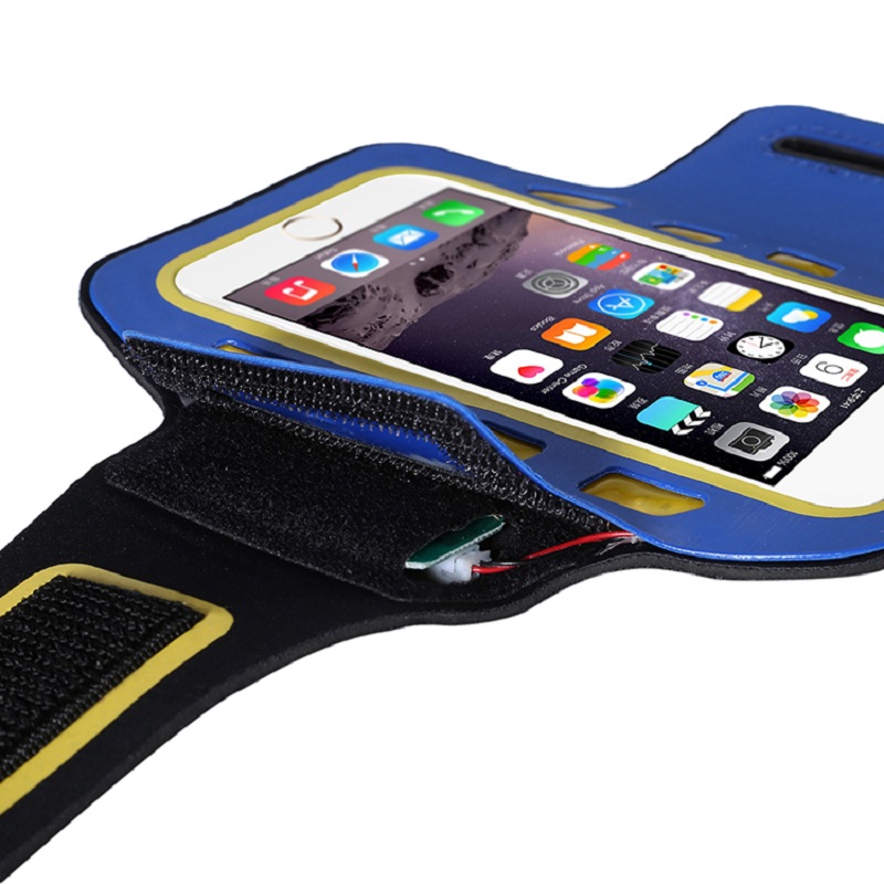 Fri prøve kan tilpasses løbende sport LED lys sort armbånd telefon mobiltelefon taske